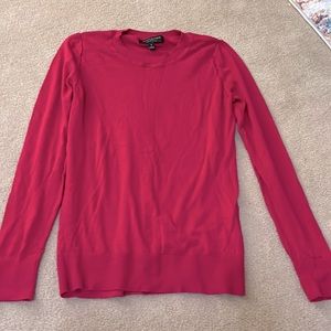 Hot pink sweater, business casual